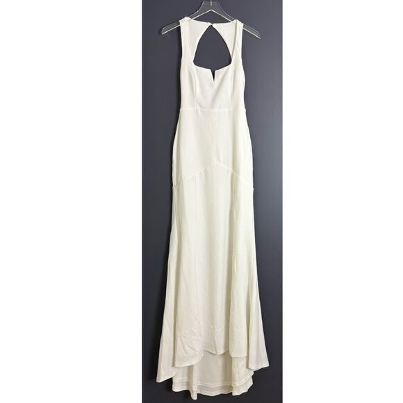 Lulus Everlasting Promise White Notched Backless Mermaid Maxi Dress Size Small - Picture 4 of 16